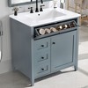 GDFStudio Aaron 30” Modern Bathroom Vanity with Sink and Rubberwood Cabinet - 2 of 4