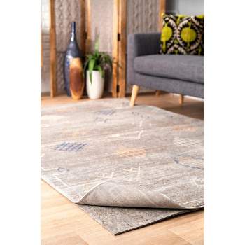 Flash Furniture Slide-Stop Multi-Surface Reversible Non-Slip Cushion Rug Pad, 1/4 Thick, Floor Protection, for 8'x10' Area Rug, Gray