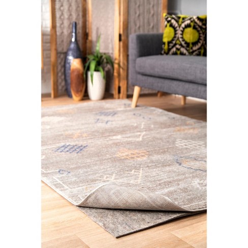 nuLOOM Gray Pet-Friendly Non-Slip Grip Rug Pad 4'x6