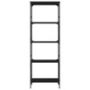 vidaXL Bookcase 5-Tier Black 23.2 in.x13.8 in.x67.3 in. Engineered Wood - 4 of 4
