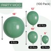 PartyWoo Balloons Dusty Green Matte Sage Olive Eucalyptus 18 12 10 5 Inch 100 pcs - 4 of 4
