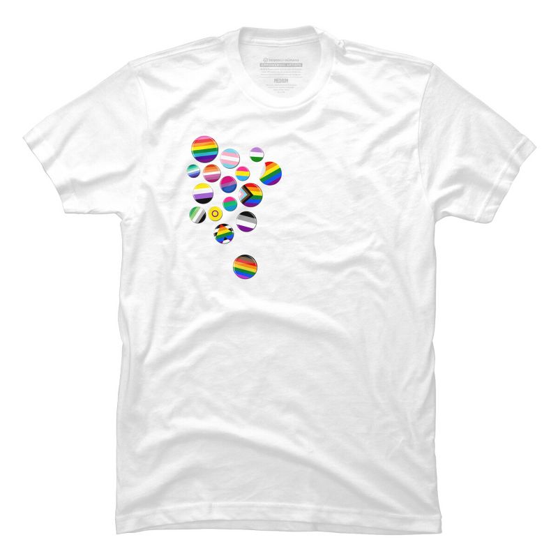 Design By Humans Rainbow LBGTQIA+ Pride Badges By Roadhouse T-Shirt, 1 of 3
