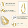 Large Oval Hoop Earrings Lightweight Hypoallergenic 14K Gold Plated Hoops Earrings Non Tarnish - 2 of 4