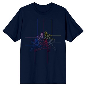 Power Rangers Love Wins Adult Navy Crew Neck Short Sleeve T-shirt - 1 of 4