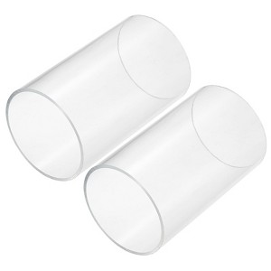 Unique Bargains Lamp Lantern Water Cooling System Acrylic Round Pipes Clear 2 Pcs 6" - 1 of 4