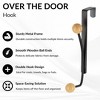 Evideco French Home Goods Versatile Over-the-Door Metal Rack with Ceramic Hooks - 3 of 4