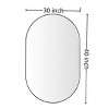 Oval Bathroom Mirrors with Black Metal Framed Wall Mirror Vanity Mirror Dressing Mirror,for Bathroom,Living Room,Bedroom-The Pop Home - 4 of 4