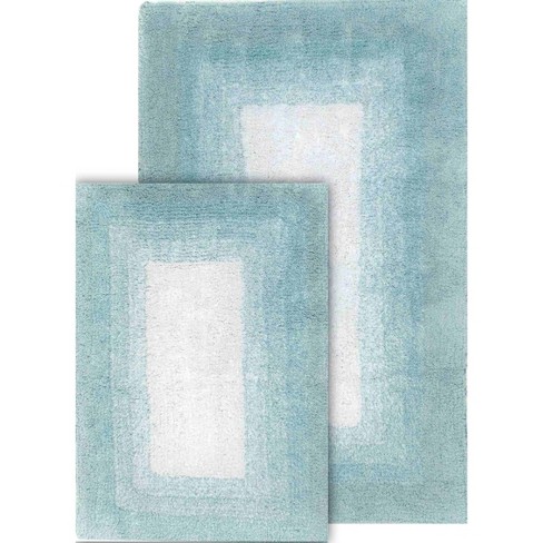 Thickened Bath Rugs Set, Upgraded Gradient Color Bathroom Rug Soft