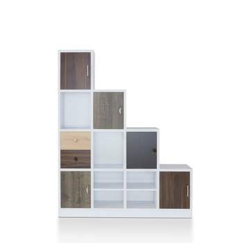 61.5" Hirsch Contemporary Bookcase White - HOMES: Inside + Out