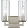 Quorum Lighting Merrick 2 - Light Vanity in  Aged Silver Leaf - 3 of 3