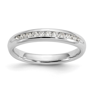 Black Bow Jewelry 14K White Gold 1/6 to 3/4Ctw Lab Created Diamond 11-Stone Channel Band