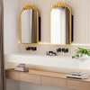 Wooakway 2-Pack 36"H*24"W Ornate Arch Metal Medicine Cabinet with Adjustable Shelves Vintage Recessed Wall Cabinet Mounted Bathroom with Mirror Gold - 2 of 4
