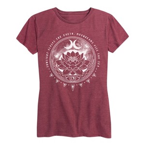 Women's - Instant Message - Astrological Lotus Short Sleeve Graphic T-Shirt - 1 of 4