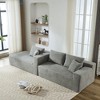 ChicFurnit Sectional Sofas Compressible Sofa Soft Chenille Fabric for Versatile Living Room Setup, Grey, 106.5"*67"*36" - 2 of 4