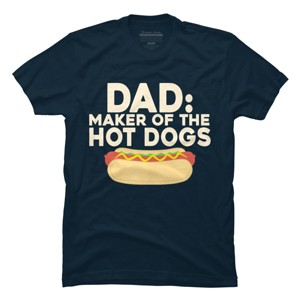 Men's Design By Humans Dad Maker Of The Hotdogs By MeowShop T-Shirt - 1 of 2