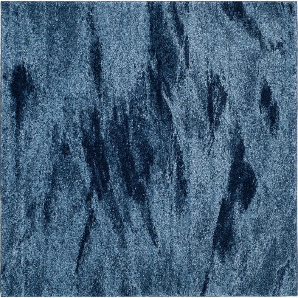 4'x4' Marble Loomed Square Area Rug Blue - Safavieh