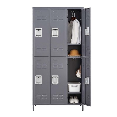 3/6 Door Metal Locker Storage Cabinet,Lockable Steel Cabinet,Storage Locker Combination Cabinet for Employee Office School Gym
