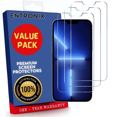 Entronix Clear Screen Protector Compatible with iPhone 14 - 3-Piece Combo