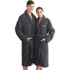 Linum Home Textiles 100% Turkish Cotton Unisex Herringbone Weave Embroidered Bathrobe - Halloween Gnomes - 2 of 3