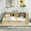 Twin Size Daybed with Trundle, Storage Cabinets and USB Ports - 3 of 4