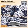 Machine Washable Area Rugs Vintage Printed Living Room Rugs with Non-Slip Backing, Soft Low Pile Floor Carpet - 2 of 4