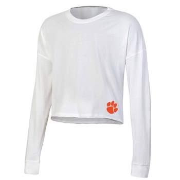 NCAA Clemson Tigers Women's White Long Sleeve T-Shirt