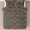 Sweet Jojo Designs Girl Full/Queen Comforter Bedding Set Boho Floral Wildflower Black Orange Green Blue 3pc - 3 of 4