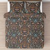 Sweet Jojo Designs Girl Full/Queen Comforter Bedding Set Boho Floral Wildflower Black Orange Green Blue 3pc - image 3 of 4