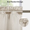 Room Darkening Linen Textured Blackout Cafe Curtains - 2 of 4