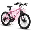 Cesicia 20 Inch Kids' Bike, 7 Speed Teenager Children Kids' Bicycles, Front Suspension Disc Brake Rear V-Brake, High Steel Frame - 2 of 4