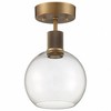 Access Lighting Port Nine 1 - Light Flush Mount in  Antique Brushed Brass - 4 of 4