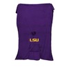 NCAA LSU Tigers Team Color Bloncho with Logo Patch and Faux Shearling Inside Throw Blanket - 3 of 3