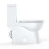 Whizmax Round One-Piece Toilet, Universal Height Siphon Flush Toilet, cUPC Certified Water-Saving Bathroom Toilet,Ceramic White - 3 of 4