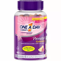 One A Day Women's Prenatal Vitamin Gummies - Raspberry, Orange & Cherry