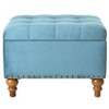 CAVINAS Square Ottoman with Storage Space, Retro Riveted Velvet Upholstered Storage Ottoman Bench, Hidden Support Hinges - 2 of 4