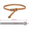 INSPIRE CHIC Women's Adjustable Thin Braided Rope Faux Leather Belt - 3 of 4