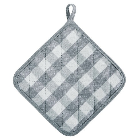 Hastings Home Pot Holder Set, 3 Piece Set Of Heat Resistant Quilted Cotton Pot  Holders By Hastings Home (Silver) in the Kitchen Towels department at