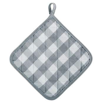 Kate Aurora 2 Pack Gingham Plaid Checkered Country Farmhouse Pot Holders