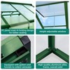 Aluminum outdoor greenhouse with roof vents and quick assembly frame, PC panels, suitable for greenhouse, courtyard, terrace, lawn - 4 of 4