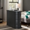 Hommoo Wood Narrow Nightstand with 2 Drawers - 2 of 4