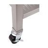 Seville Classics Stainless Steel Work Center Island Table Kitchen Cart with Wood Top - 3 of 4