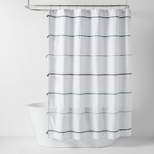 Striped with Tassels Kids' Shower Curtain Blue - Pillowfort™
