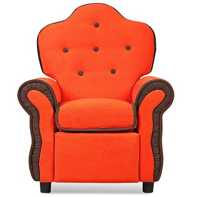 Children Recliner Kids Sofa Chair Couch Living Room Furniture Orange
