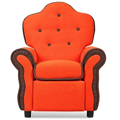 Children Recliner Kids Sofa Chair Couch Living Room Furniture Orange