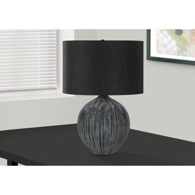 Monarch Specialties Lighting 23inchH Table Lamp Black Ceramic Black Shade Contemporary