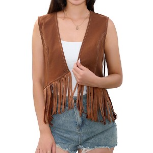 New Tassels Fringe Sleeveless Vest Cardigan Waistcoat Jacket Outwear Tops - 1 of 4