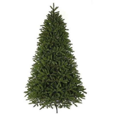 King of Christmas Artificial Christmas Tree Unlit, King Fraser Fir Artificial Xmas Tree with Metal Stand