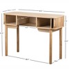 Nordlys 2-Door Wood and Rattan Desk Classic Style Bedroom - 4 of 4