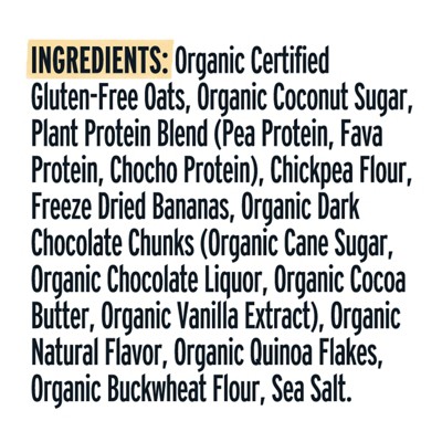 purely elizabeth. Chocolate Chip Banana Bread Protein Oatmeal - 8.3oz/5ct