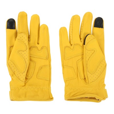 Unique Bargains Motorcycle Gloves Motorbike Dirt Bike Bicycle Racing ATV UTV Sheep Leather 1 Pair